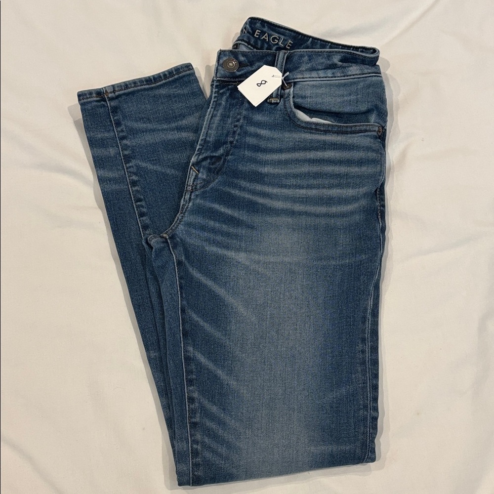 American Eagle Outfitters Men's Light Blue Skinny Jeans